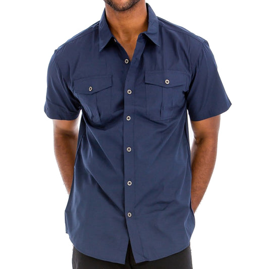 Clark Kent Standard Button Up in Navy MEN