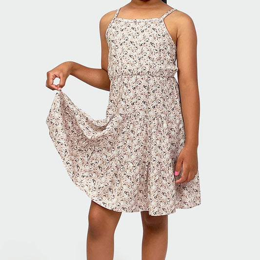 Dusty Rose Sleeveless Tiered Dress GIRLS