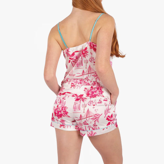 Charleston Toile Satin Pajama Set