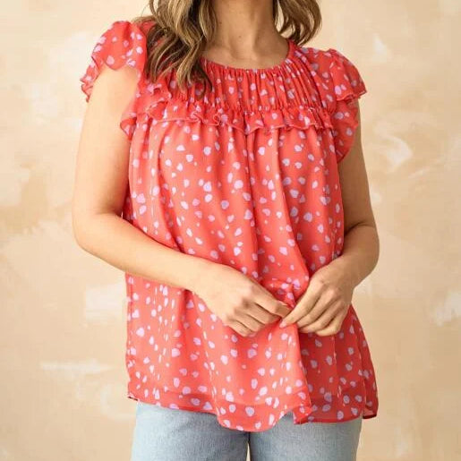 Red Polka Dot Top PLUS