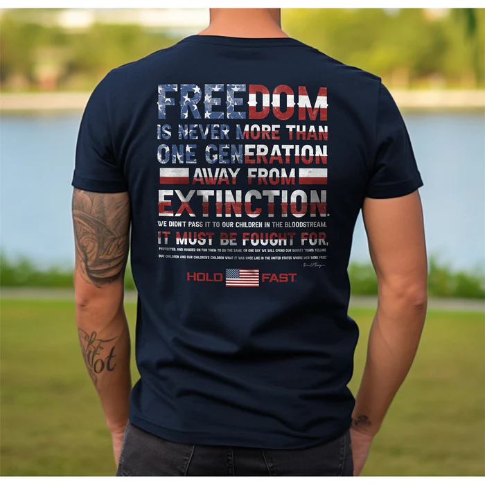 Reagan Quote in Navy Tee MEN