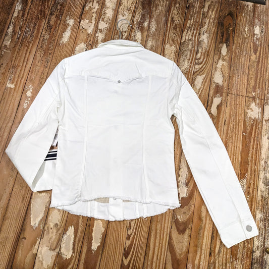 back shot of Liverppol trucker jacket