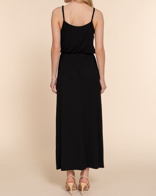 Table for Two Midi Dress in Black