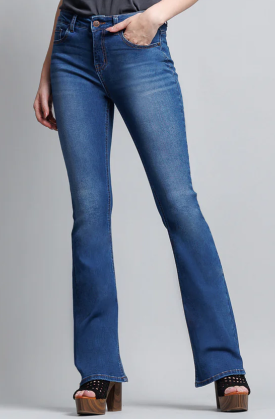 High Rise 5-Pocket Bootcut Jeans