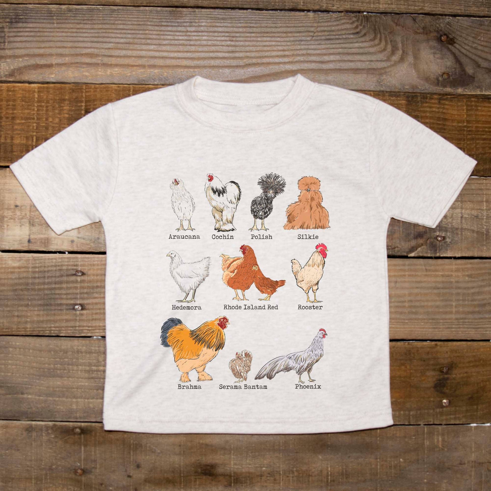 Chicken Breeds Country Kids Farm Tee - Colbert Clothing