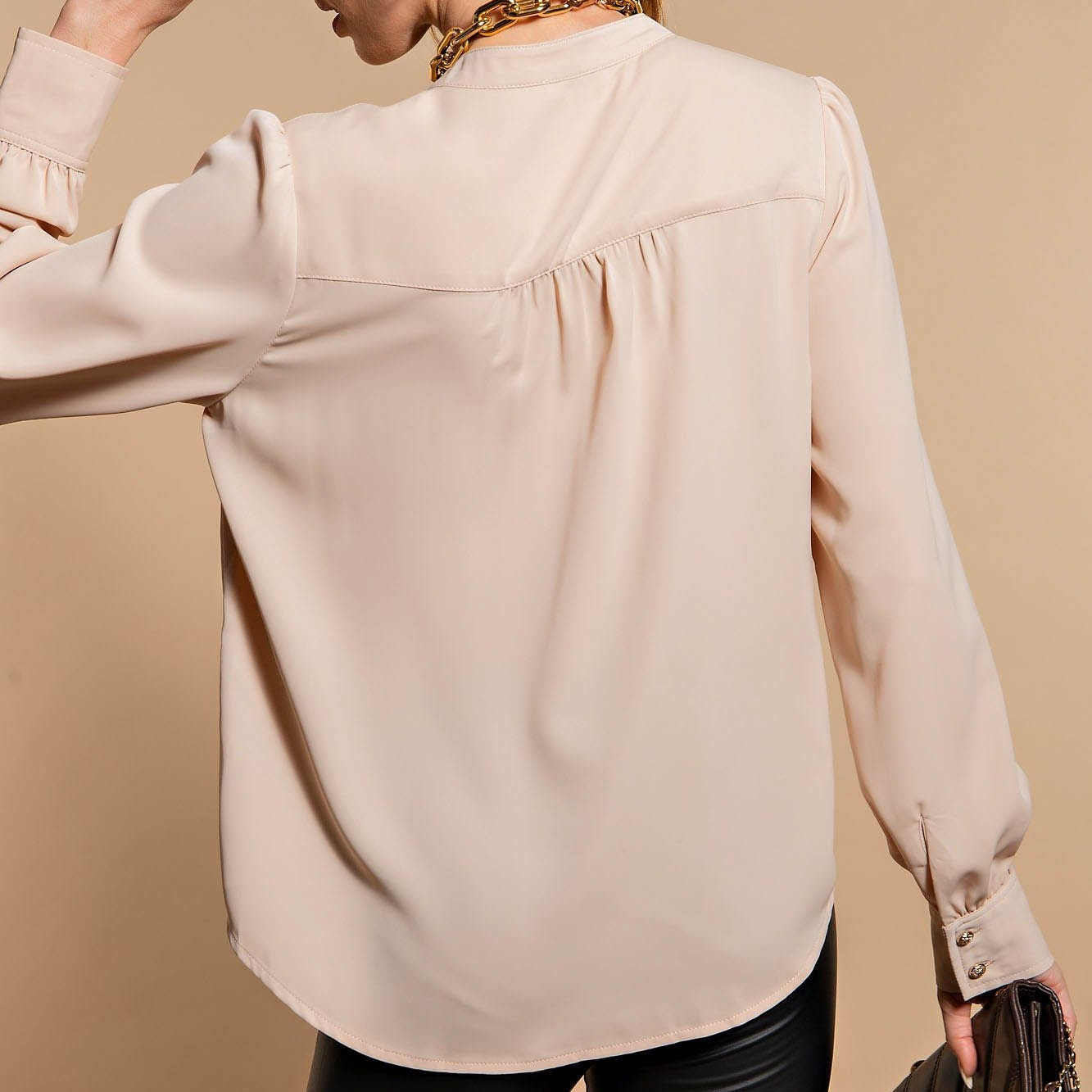 Silky Button Up Blouse 2499