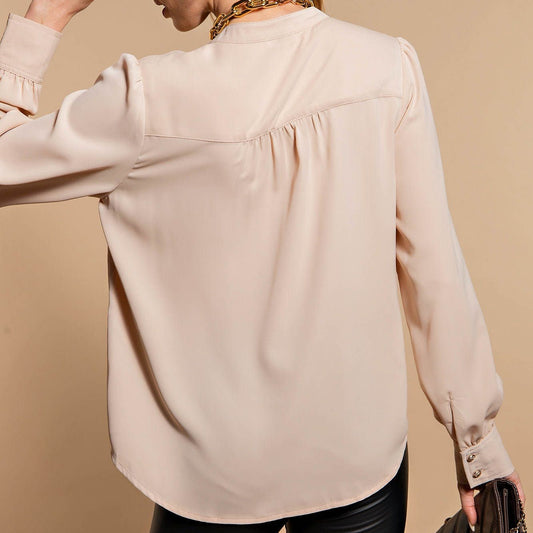 Silky Button Up Blouse 2499