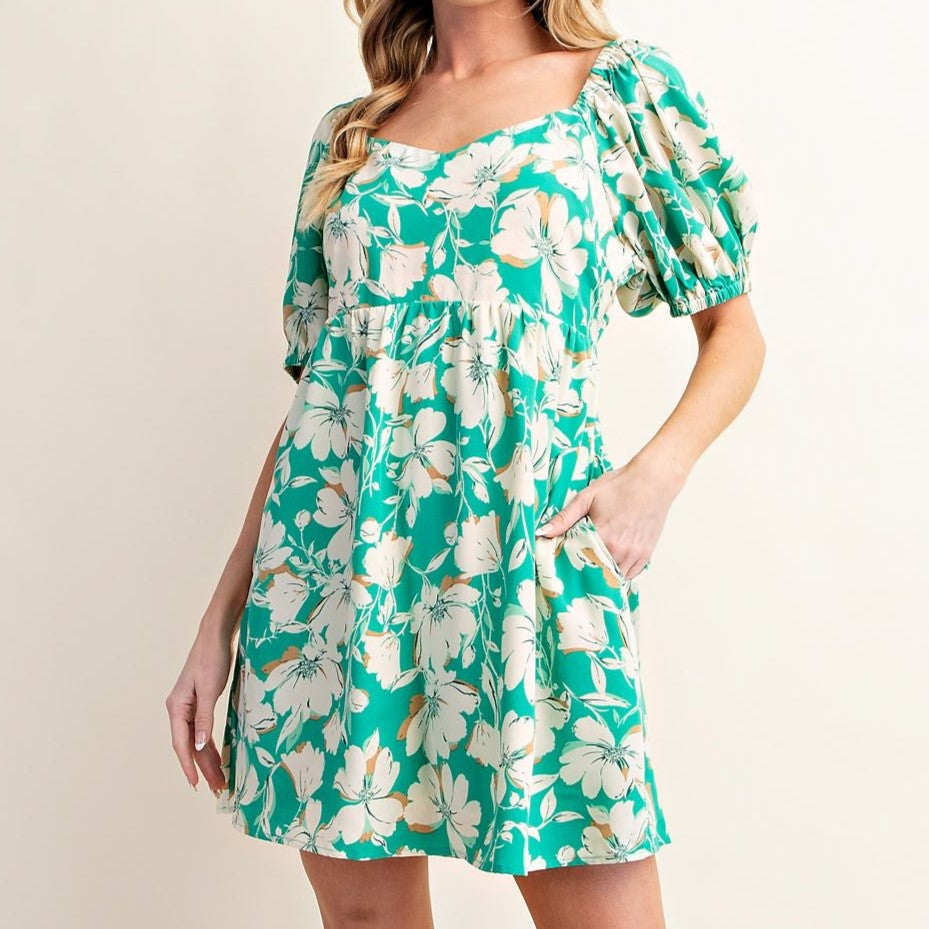 Caribbean Girl Dress in Mint