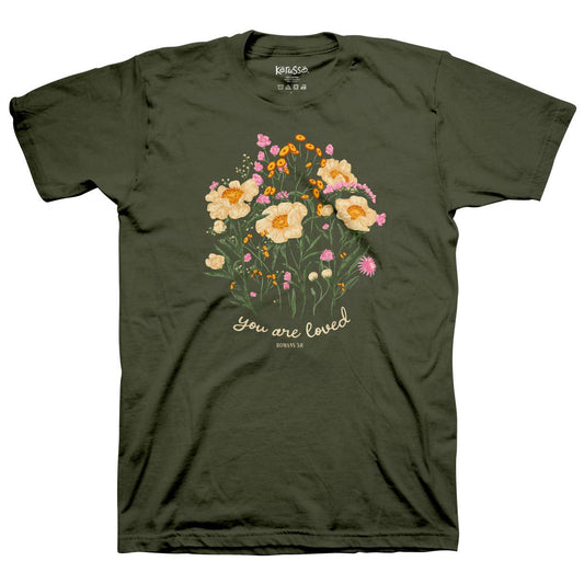 Kerusso Womens T-Shirt You Are Loved Bouquet - Colbert Clothing