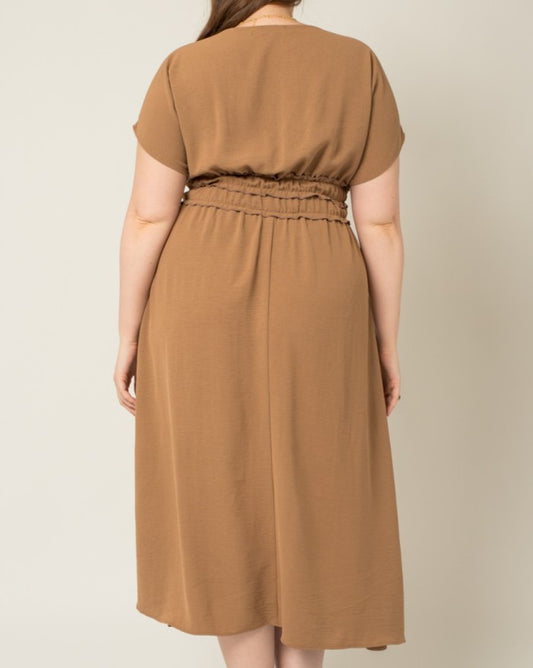 In the Mood Mocha Midi Dress PLUS
