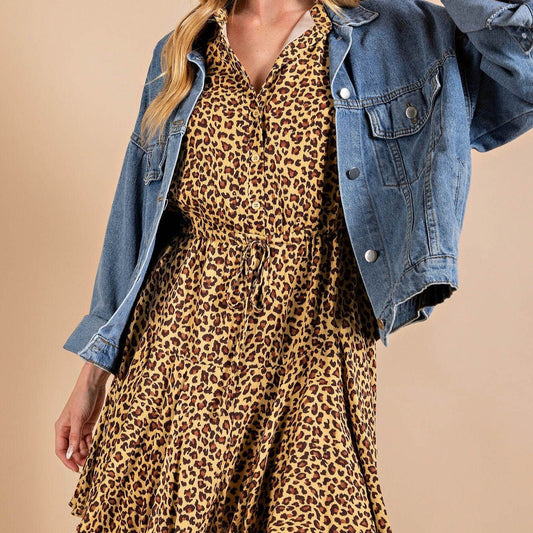 Pretty Kitty Dress in Leopard - Colbert Clothing