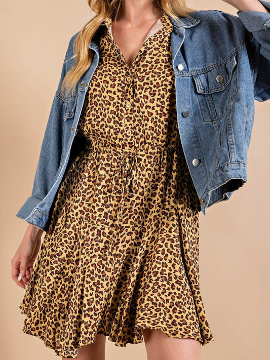 Pretty Kitty Dress in Leopard - Colbert Clothing