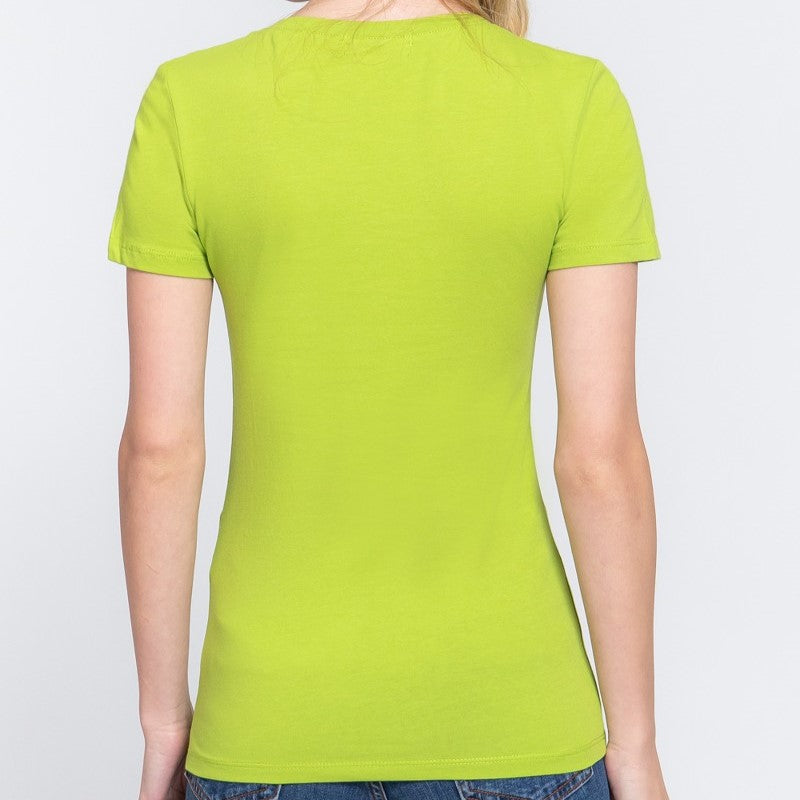 Keeping it Basic Cotton Tee in Grass Green