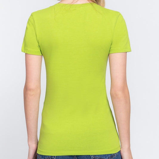 Keeping it Basic Cotton Tee in Grass Green