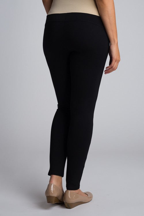 Black Maternity Ponte Pants - Back view