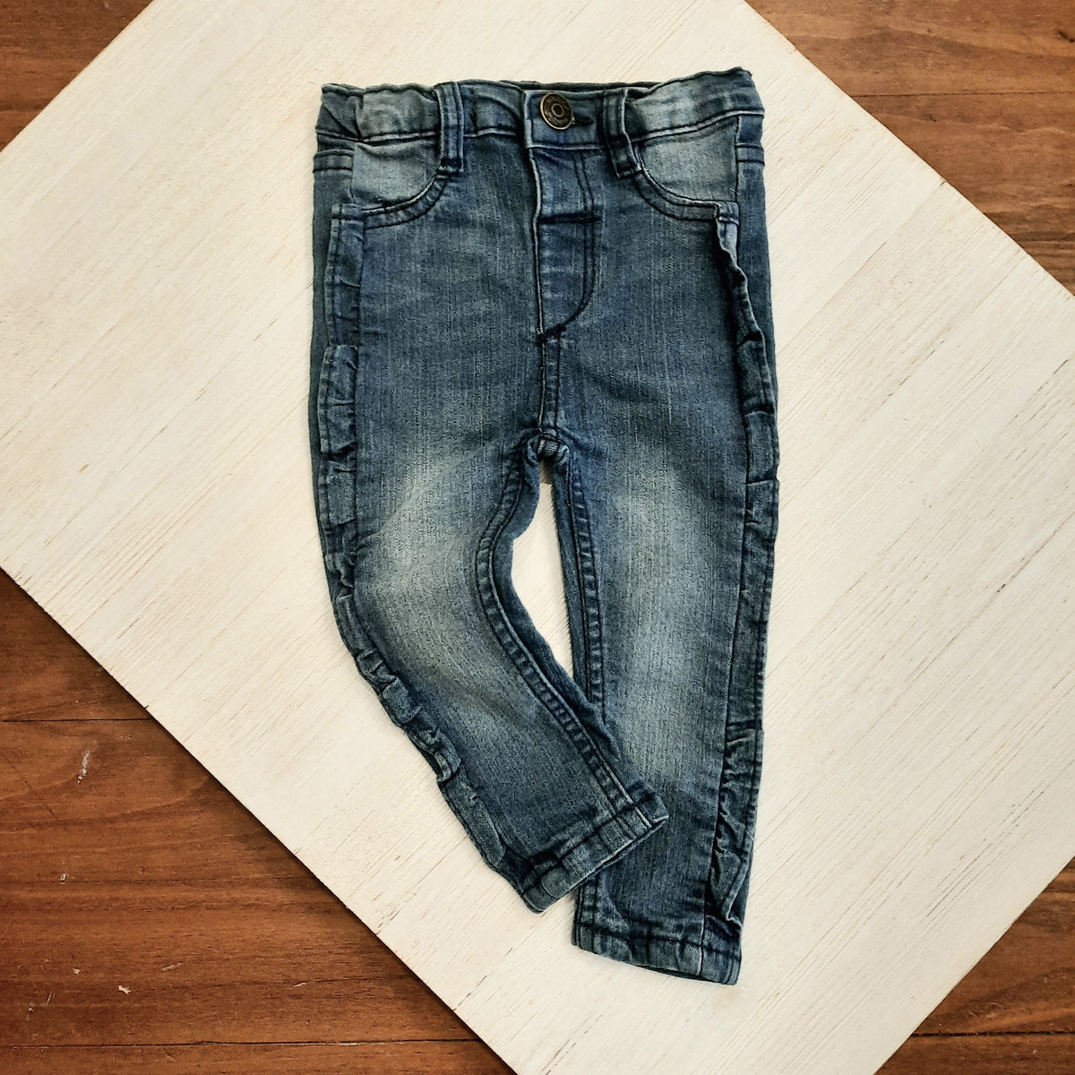 Sweet Baby Girl Ruffle Denim Pants 313
