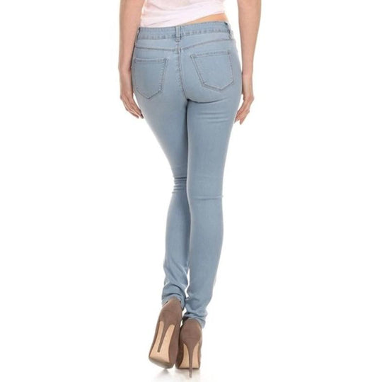 Light Wash Stretch Skinny Jeans