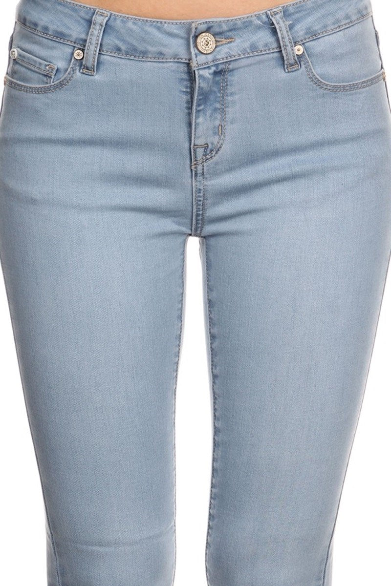 Light Wash Stretch Skinny Jeans