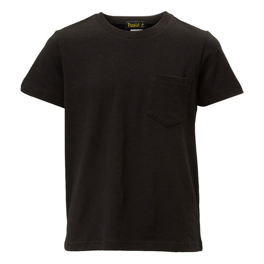 Crewneck Tee with Pocket in Black BOYS