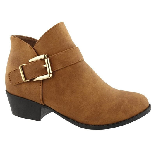 Ankle Boots with Buckle in Tan GIRLS