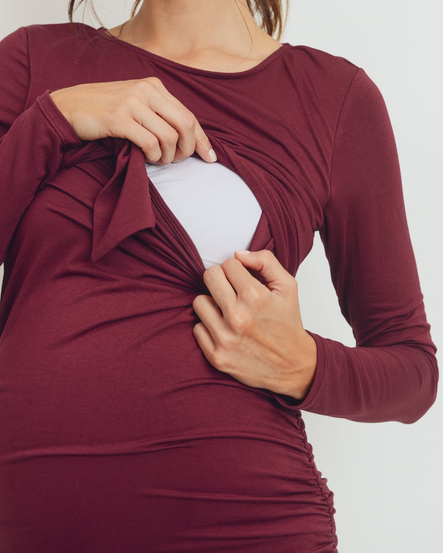 Maternity Shirred Dress - Great for Nursing