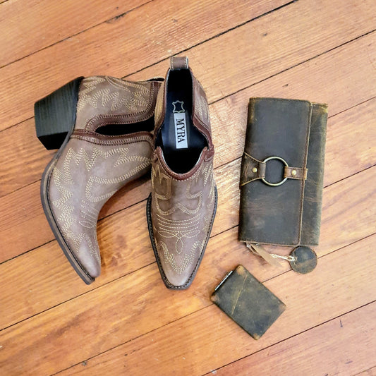 MYRA "Katherine" Genuine Leather Boots – Brown