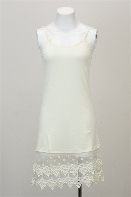lace trim slip dress extender pictured on mannequin