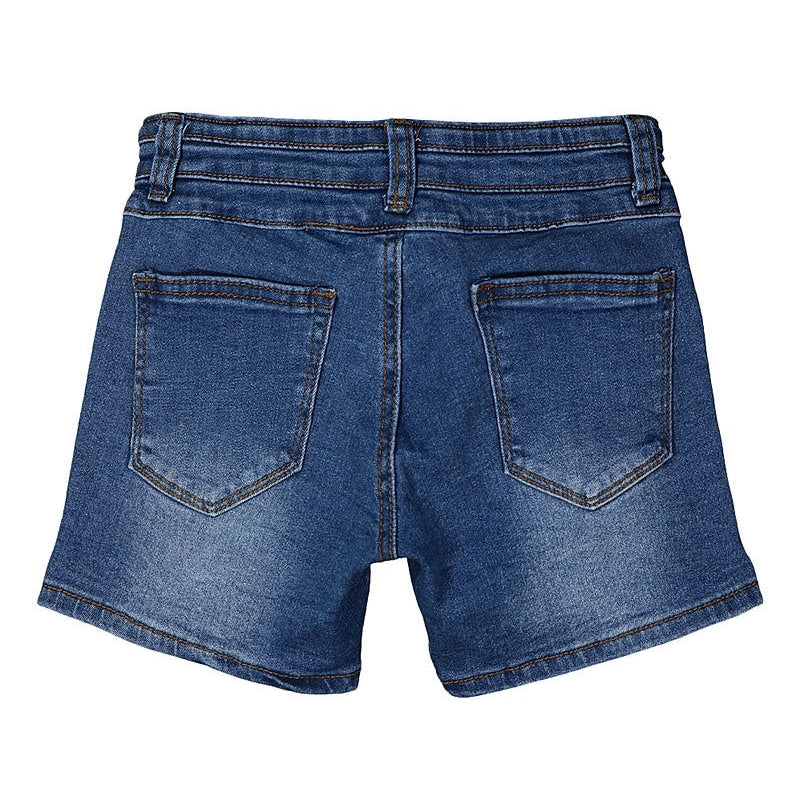 Denim Jean Shorts in Med Wash GIRLS