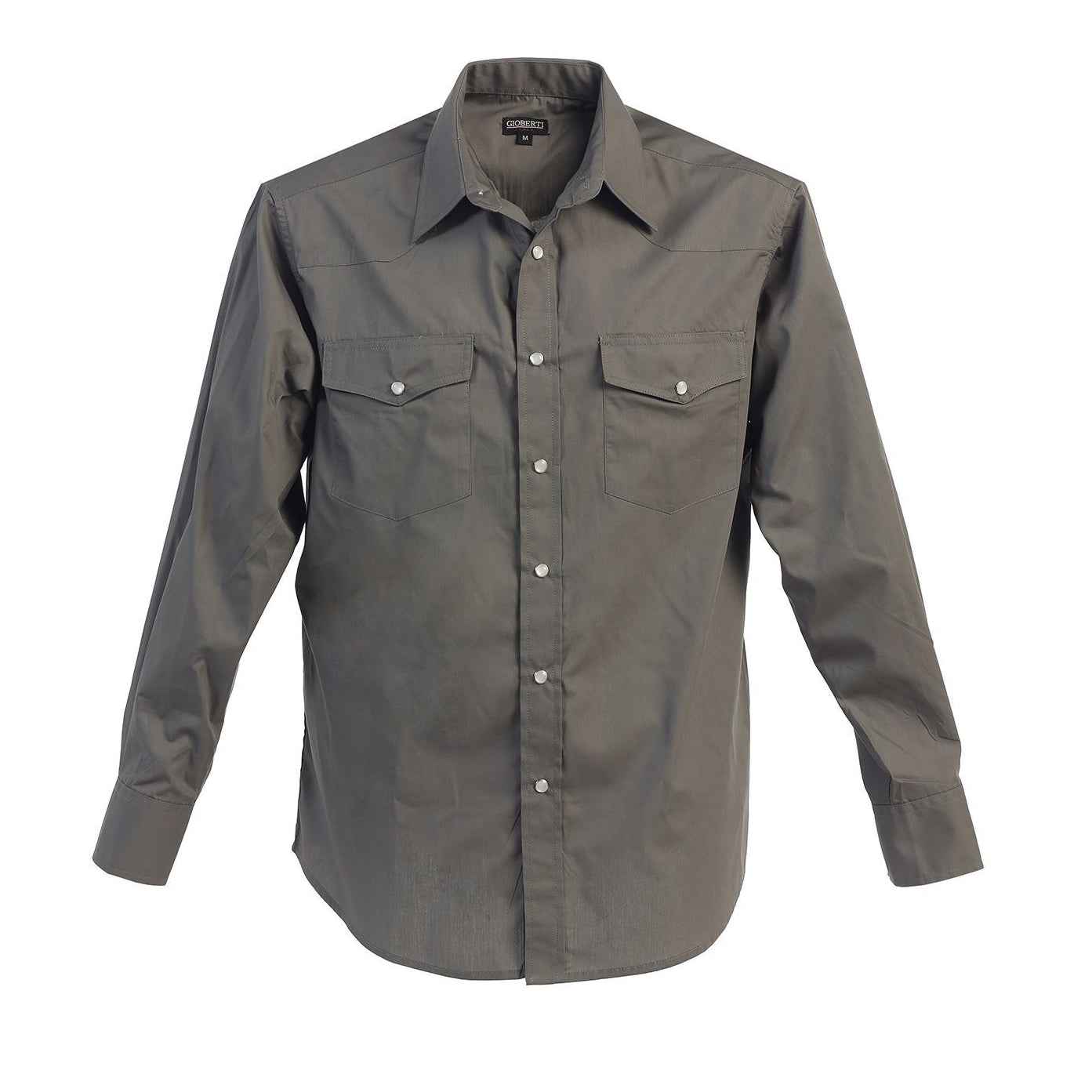 Pearl Snap Western Shirt in Gray MEN