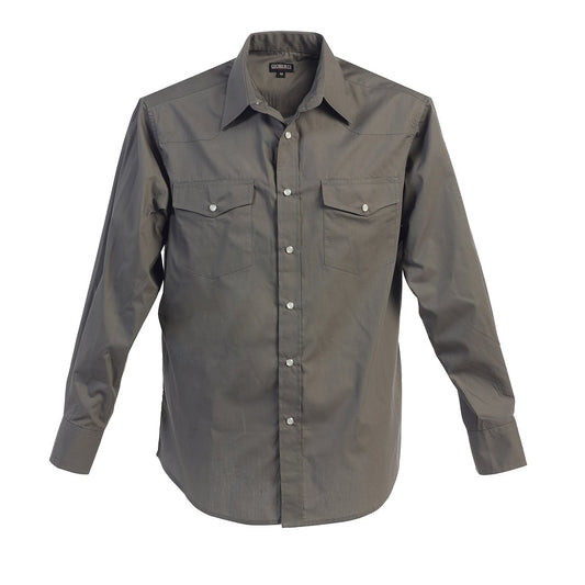 Pearl Snap Western Shirt in Gray MEN