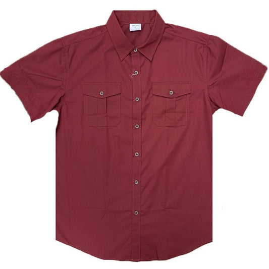 Clark Kent Standard Button Up in Burgundy MEN