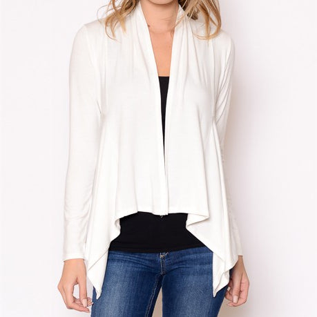 Ivory open front on sale cardigan