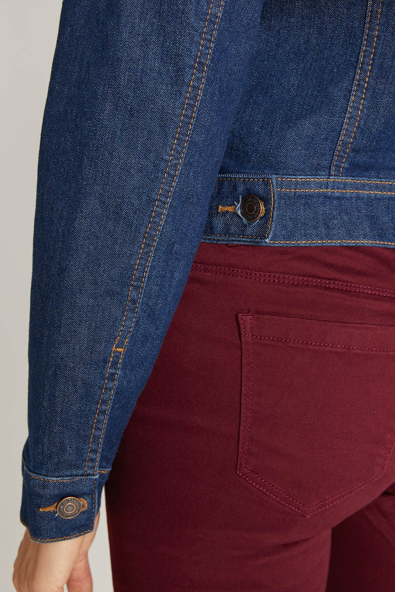 Dark Wash Stretch Denim Jacket