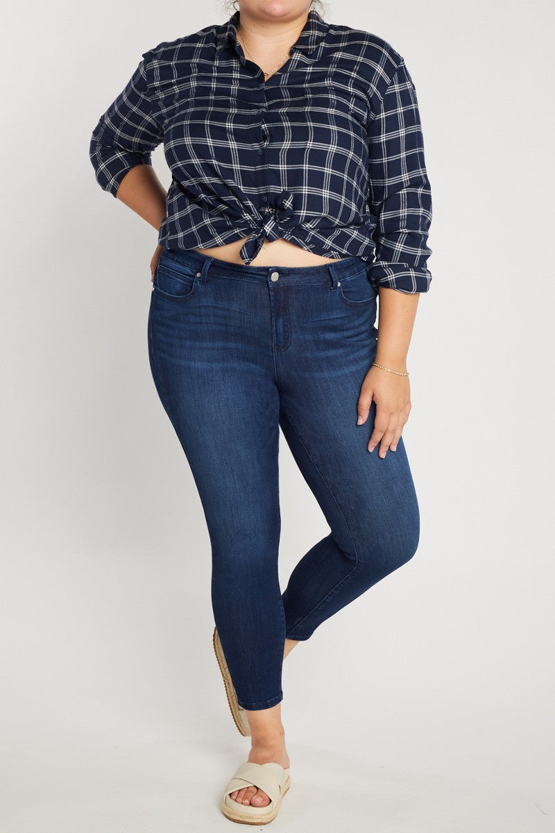 Stretch Skinny Jeans in Dark Wash PLUS