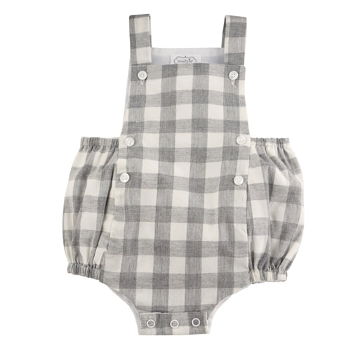 Baby Boy Gingham Bubble Romper