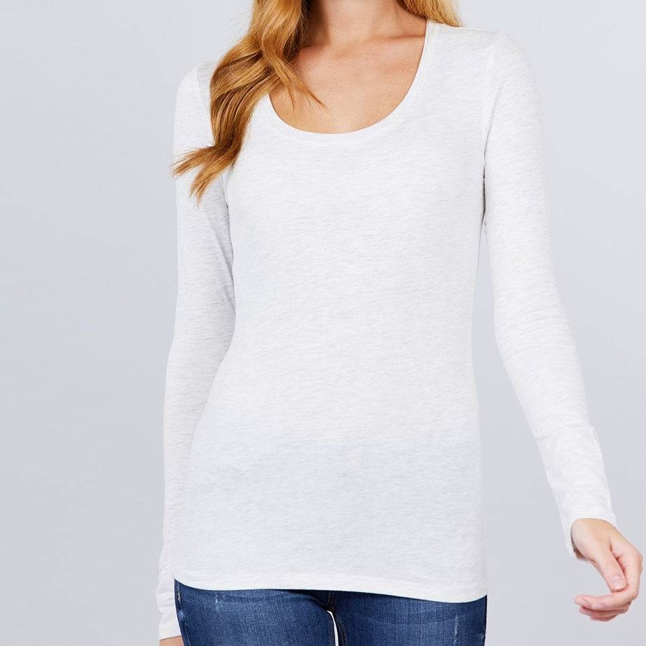 Favorite Scoop Neck Tee in Oatmeal