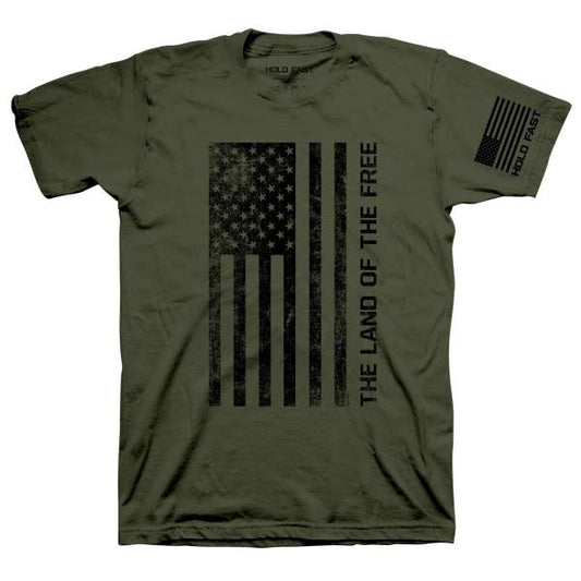 Land of the Free Patriotic Cotton Tee MEN