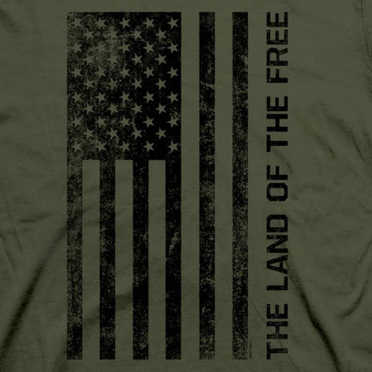 Land of the Free Patriotic Cotton Tee MEN
