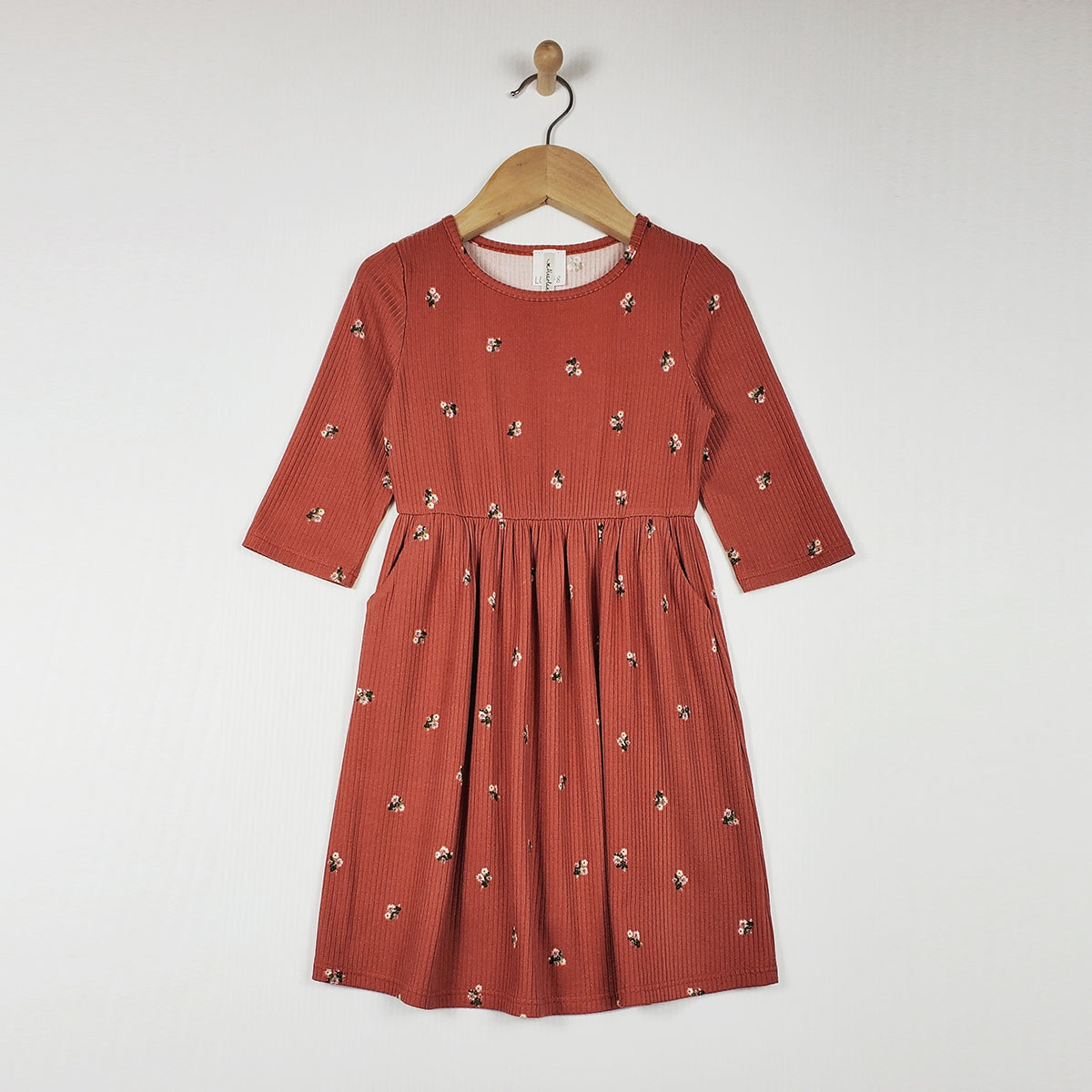 Ribbed Floral Dress GIRLS