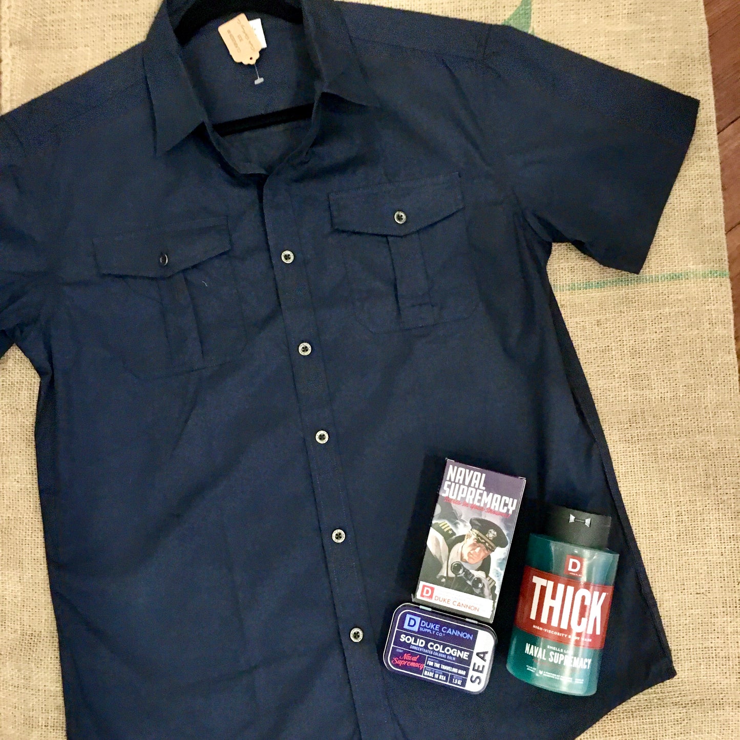 Clark Kent Standard Button Up in Navy MEN