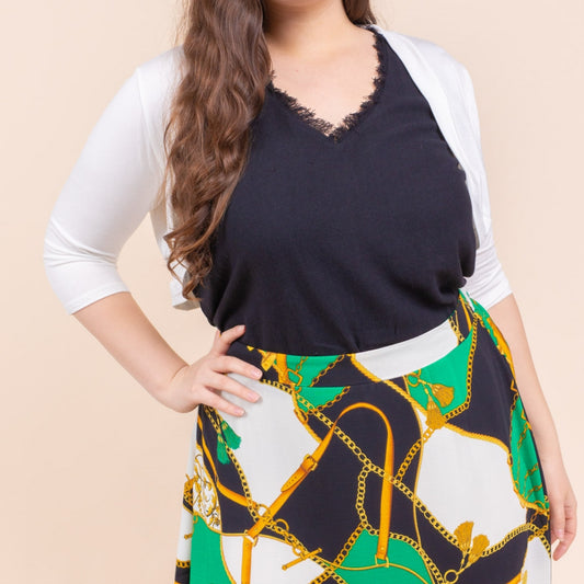 Wear It All Crop Bolero in Off White PLUS