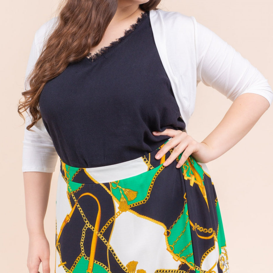 Wear It All Crop Bolero in Off White PLUS 2062