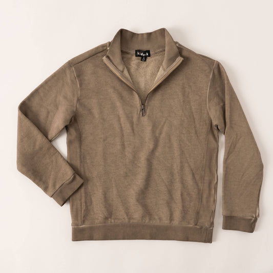 Khaki Half Zip Fleece Top Boys 317