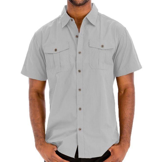 Clark Kent Standard Button Up in Lt Grey MEN