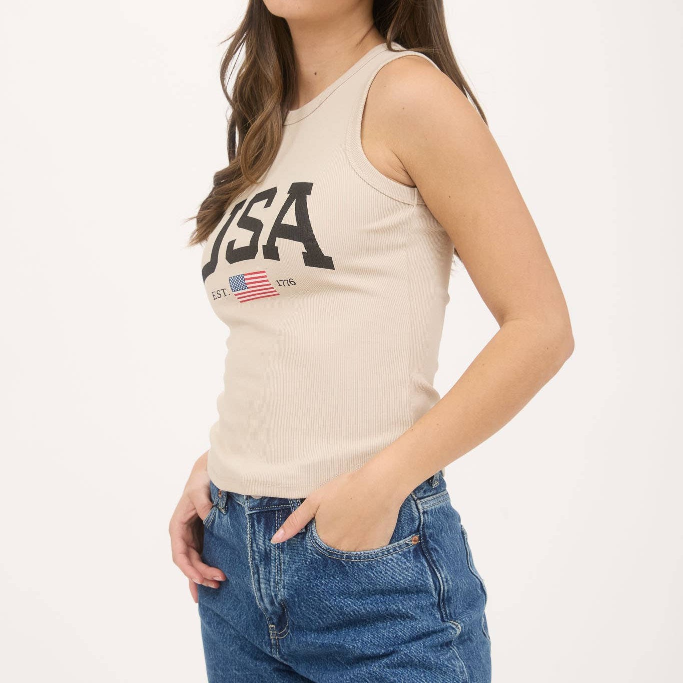 Vintage USA graphic tank top for women