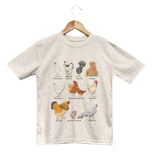 Chicken Breeds Country Kids Farm Tee