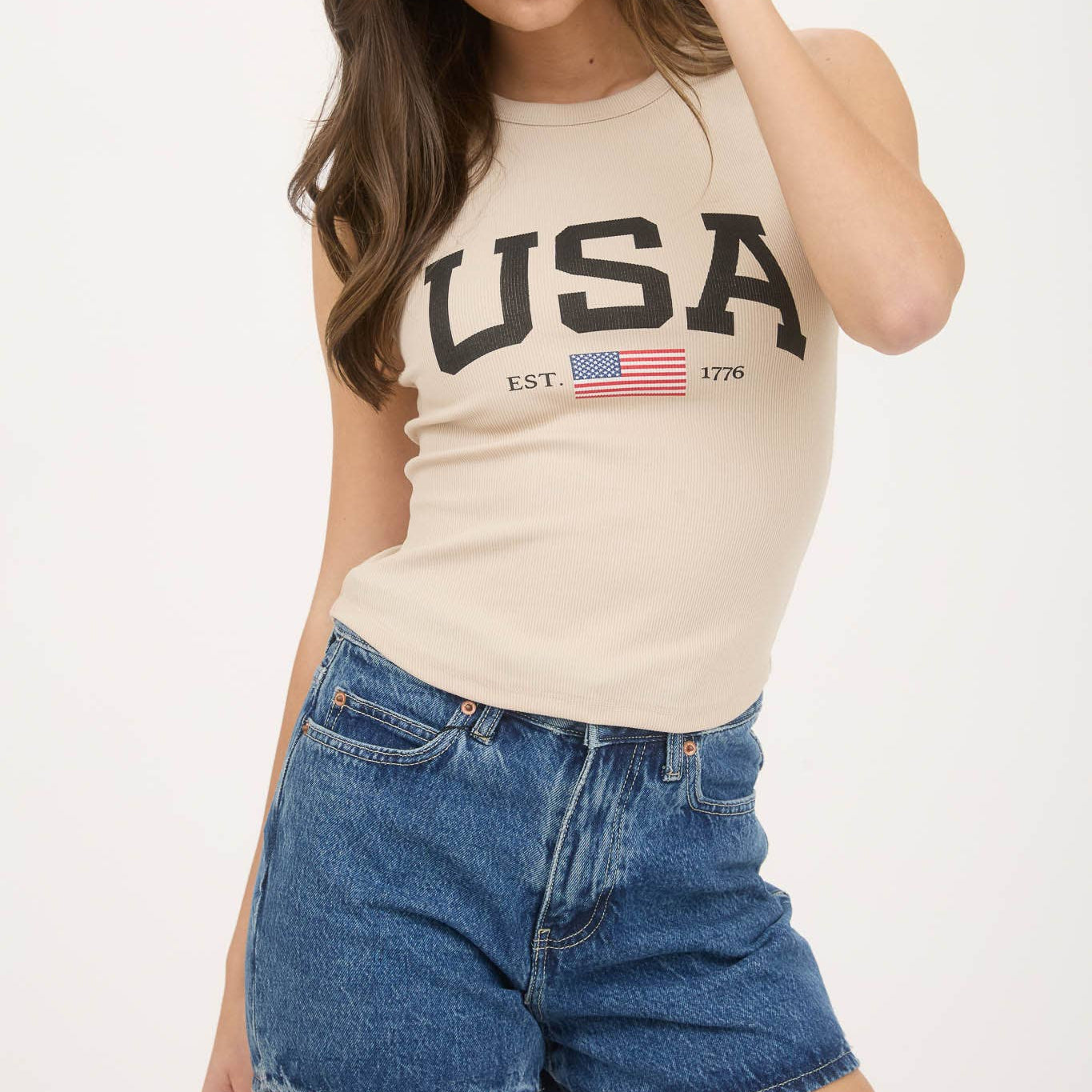 Vintage USA graphic tank top for women
