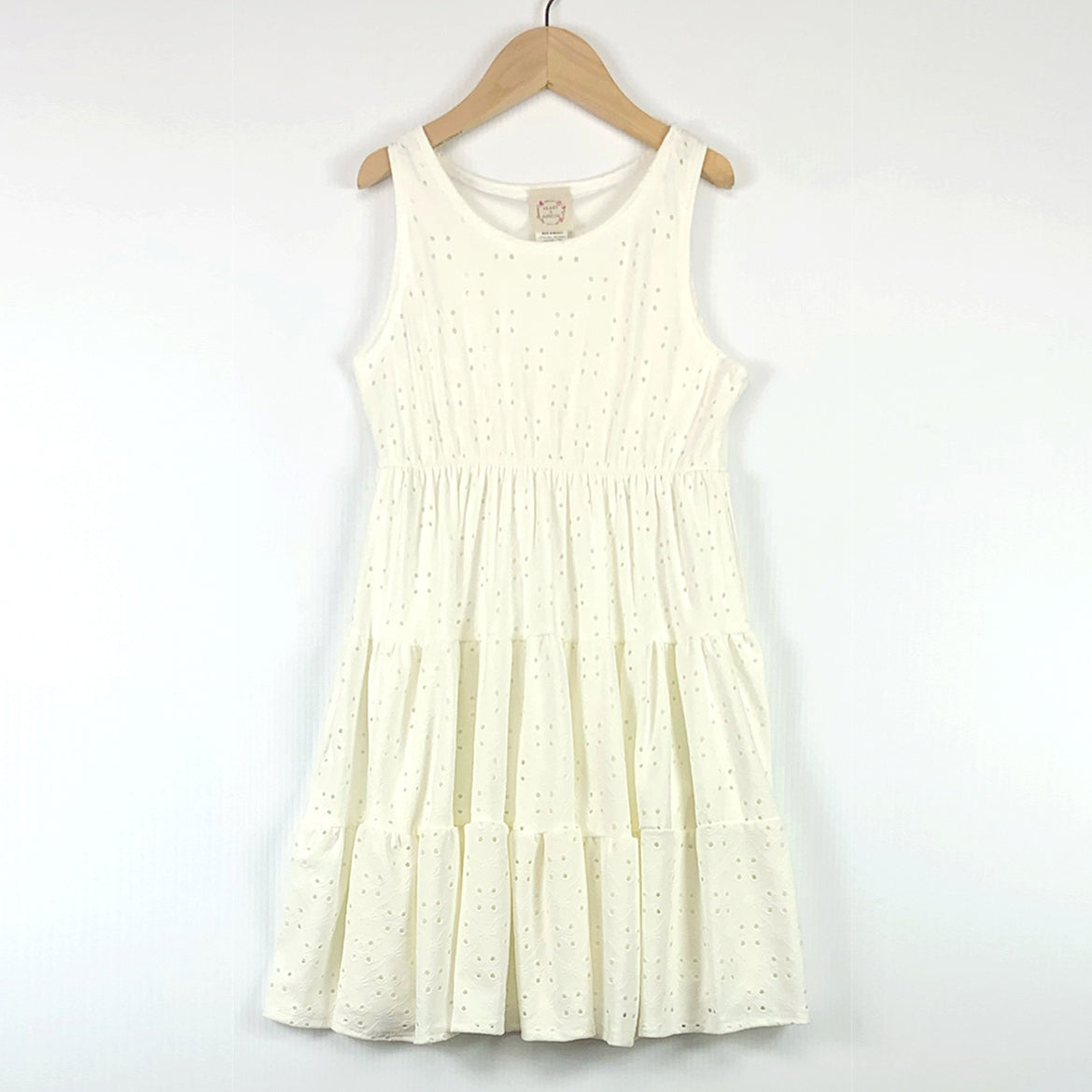 Eyelet Sleeveless Tiered Dress GIRLS