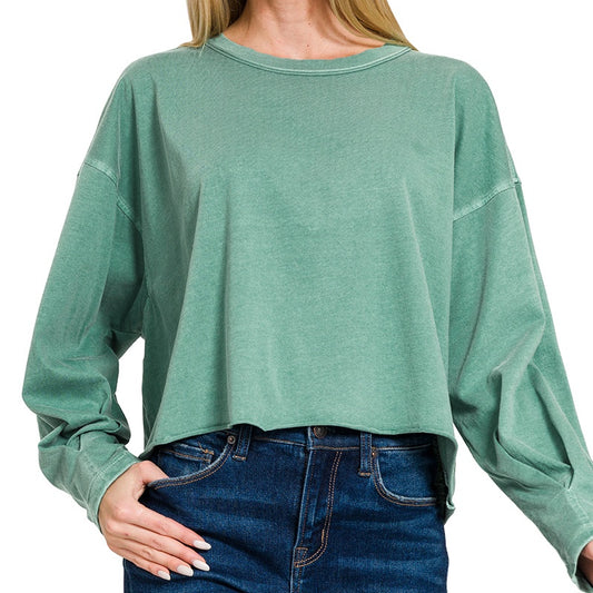 Green Heritage Wash Oversized Crew Tee 2810