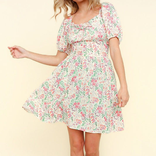 Spring Hues Floral Dress